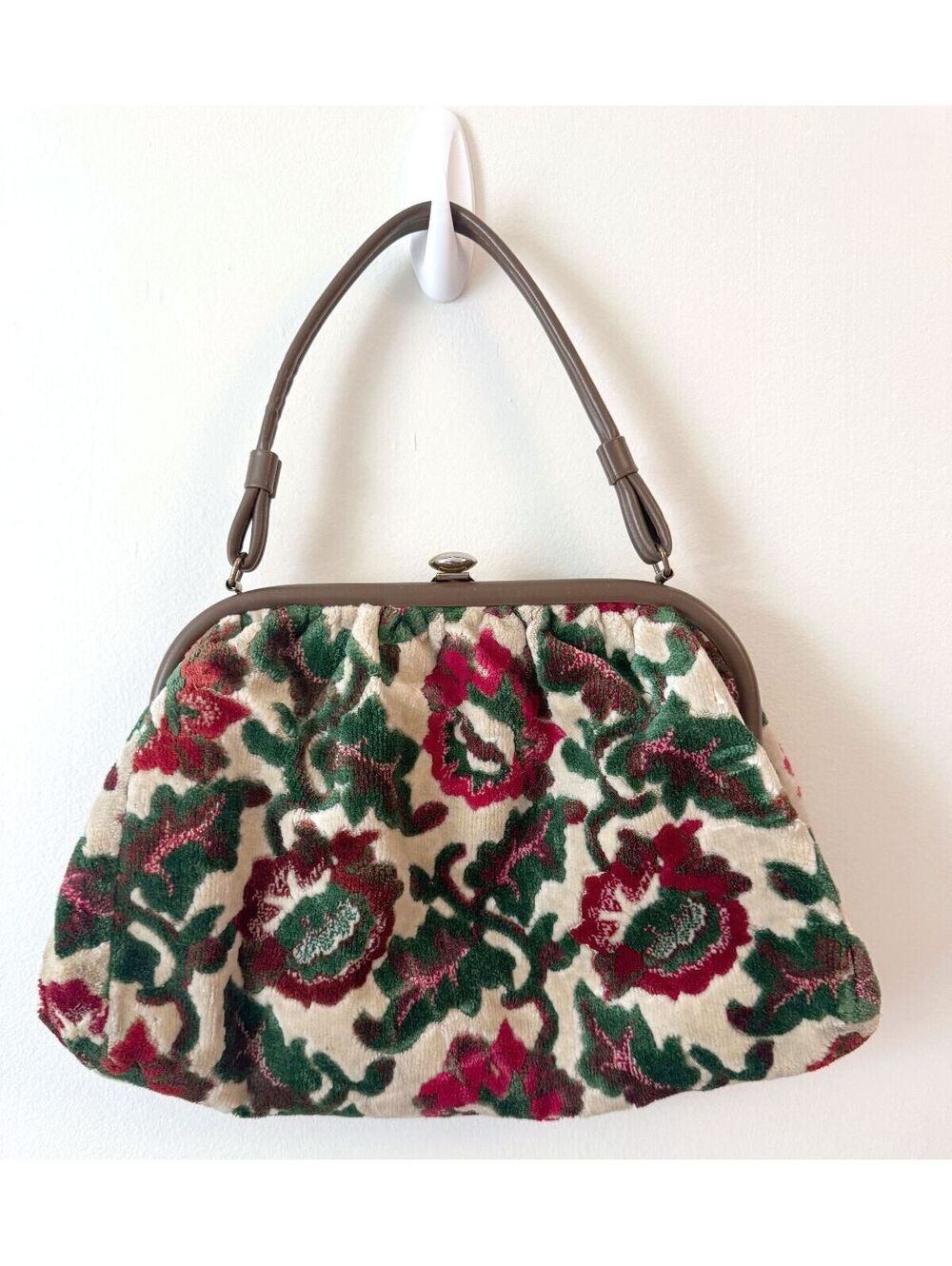 Vintage Floral Tapestry Carpet Bag Pochette